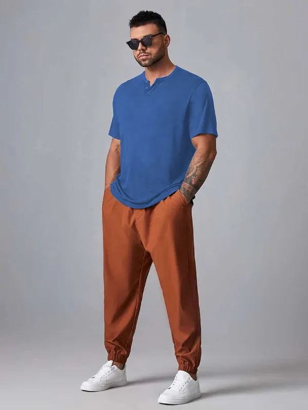 Blue_Pure_Cotton_Solid_T-shirt_for_Men