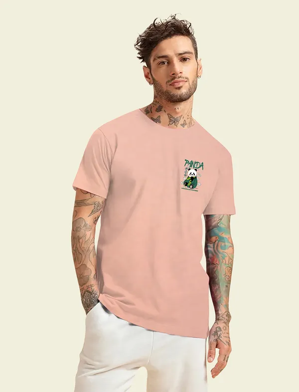Pink_Pure_Cotton_Printed_T-shirt_for_Men