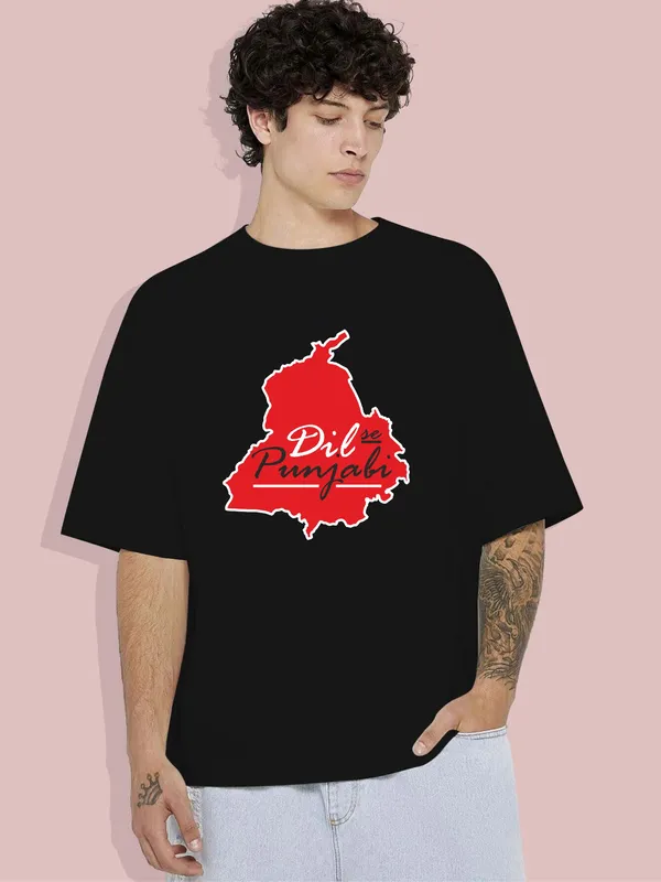 DIL_SE_Punjabi_Unisex_Oversized_T-Shirt_240_GSM_Pure_Terry_Cotton