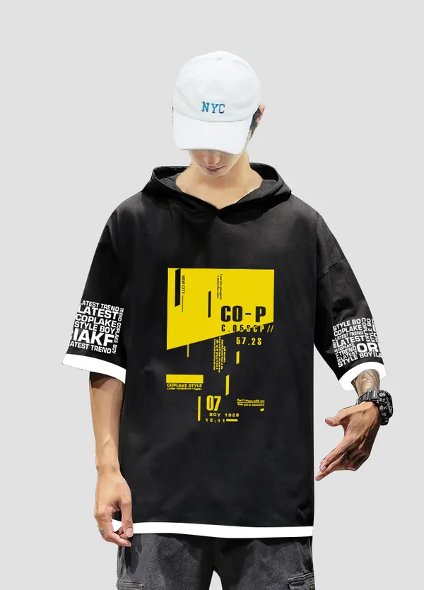 Black_Pure_Cotton_Printed_T-shirt_for_Men