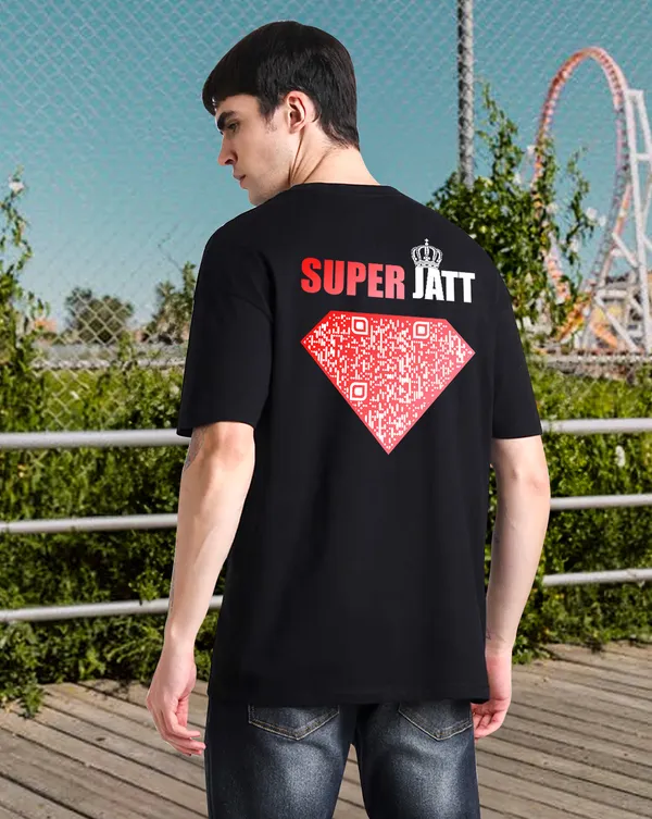SuperJatt_Unisex_Oversized_T-Shirt_-240_GSM_Pure_Terry_Cotton_(Black)