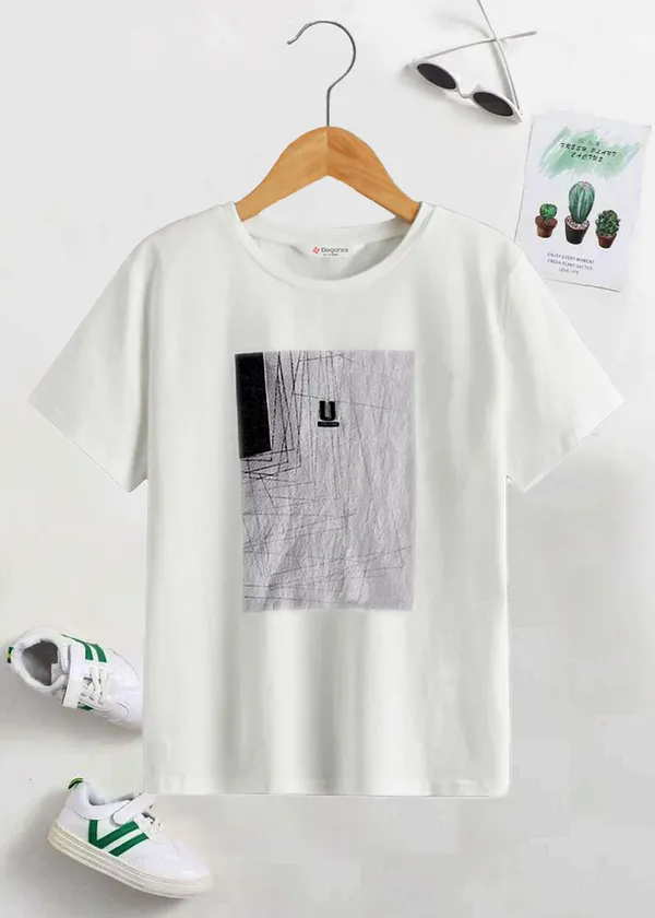 White_Pure_Cotton_Regular_Fit_Printed_T-Shirt_For_Boys