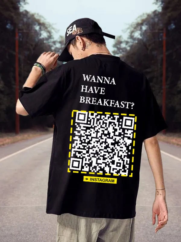 wanna_have_breakfast?_Unisex_Oversized_T-Shirt_-240_GSM_Pure_Terry_Cotton_(Black)