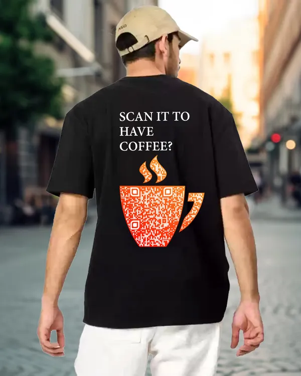 Scan_it_to_have_a_Coffee?_Unisex_Oversized_T-Shirt_240_GSM_Pure_Terry_Cotton