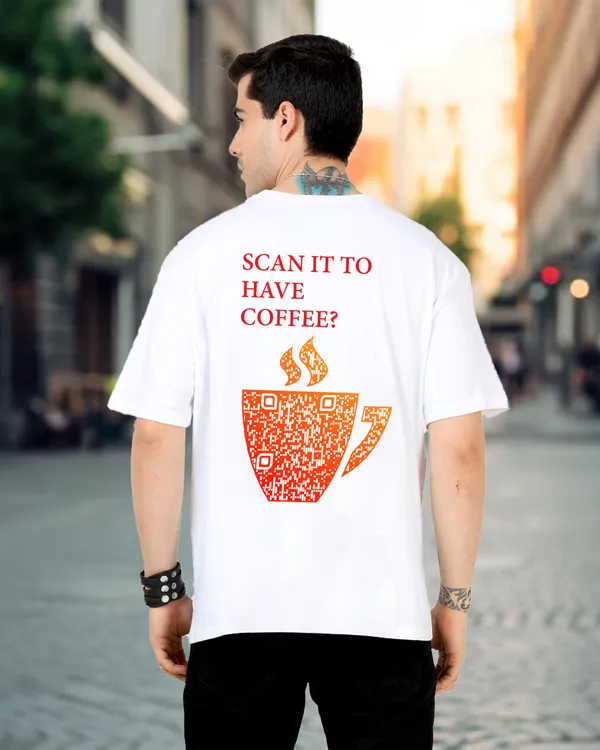 Scan_it_to_have_a_Coffee?_Unisex_Oversized_T-Shirt_240_GSM_Pure_Terry_Cotton