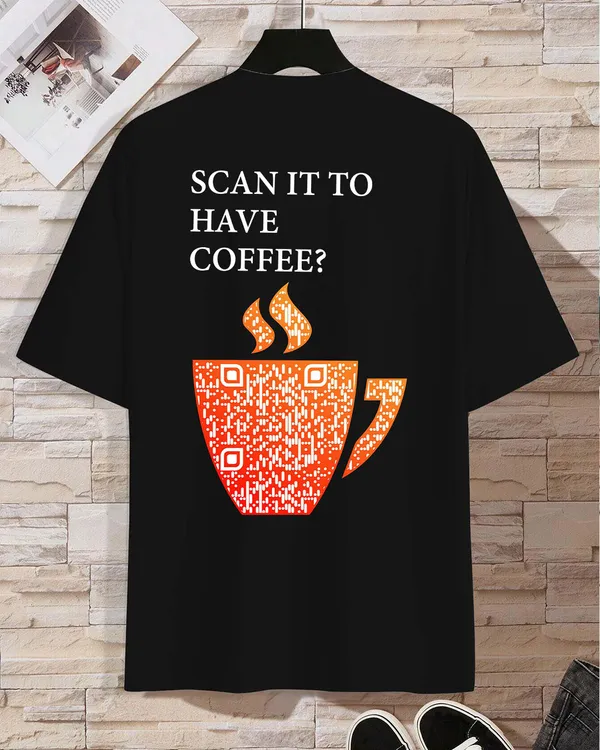 Scan_it_to_have_a_Coffee?_Unisex_Oversized_T-Shirt_240_GSM_Pure_Terry_Cotton