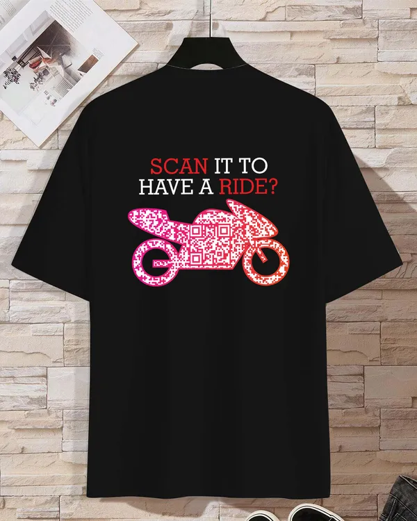 Scan_it_to_have_a_ride?_Unisex_Oversized_T-Shirt_240_GSM_Pure_Terry_Cotton