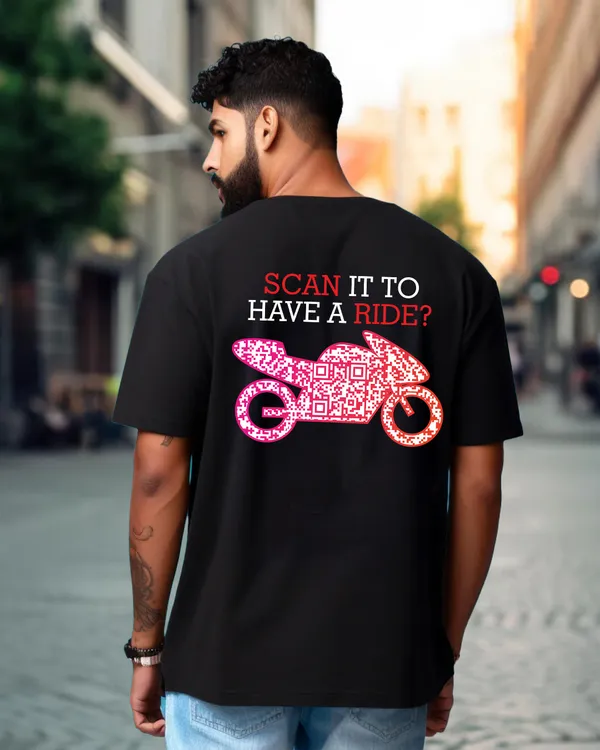 Scan_it_to_have_a_ride?_Unisex_Oversized_T-Shirt_240_GSM_Pure_Terry_Cotton