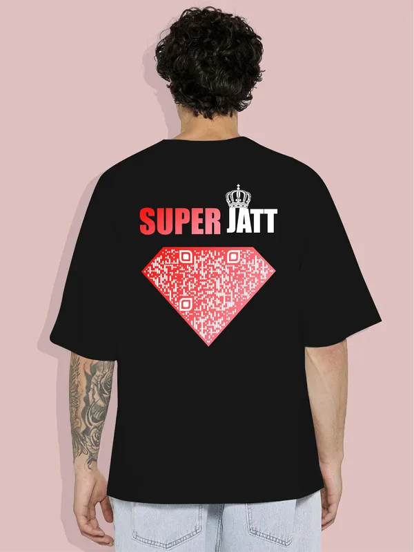 SuperJatt_Unisex_Oversized_T-Shirt_-240_GSM_Pure_Terry_Cotton_(Black)