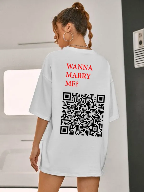 want_to_marry_me?_Unisex_Oversized_T-Shirt_-240_GSM_Pure_Terry_Cotton_(_White)