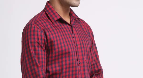 Maroon&Blue_Pure_Cotton_Checkered_Shirt_for_Men
