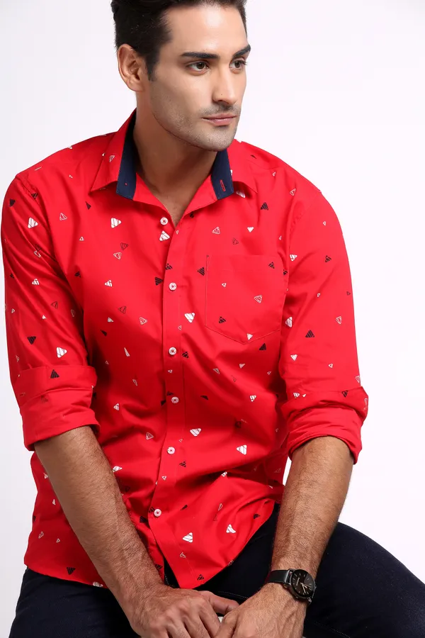 Red_Pure_Cotton_Printed_Shirt_for_Men