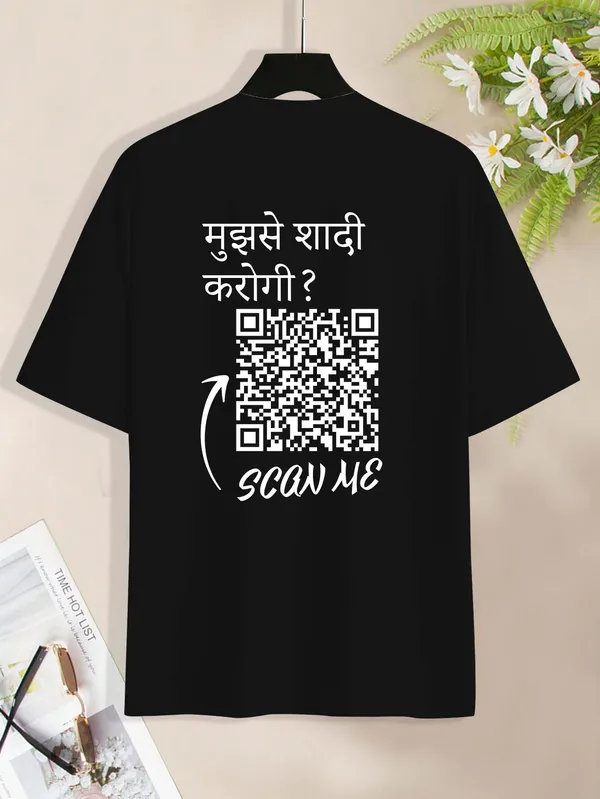 Unisex_Oversized_T-Shirt_-240_GSM_Pure_Terry_Cotton_मुझसे_शादी_करोगी_?_(Balck)