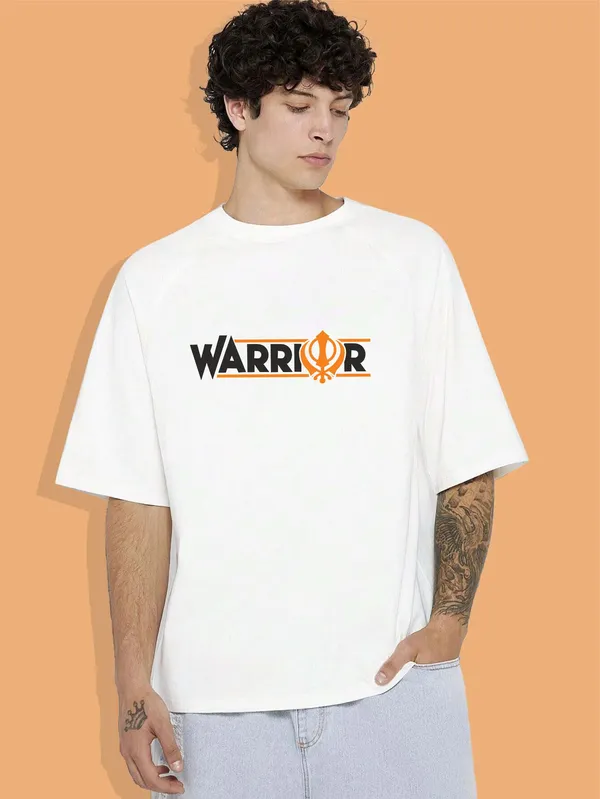 WARRIOR_Unisex_Oversized_T-Shirt_240_GSM_Pure_Terry_Cotton