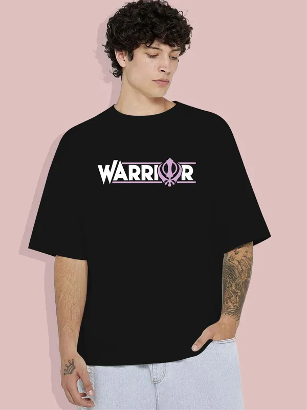 WARRIOR_Unisex_Oversized_T-Shirt_240_GSM_Pure_Terry_Cotton