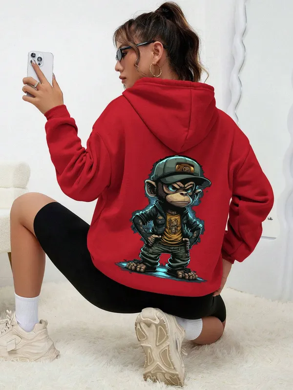 Red_Fleece_Printed_sweatshirt_for_Women