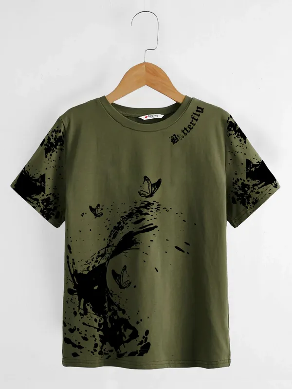 Olive_&_Red_Pure_Cotton_Regular_Fit_Printed_T-Shirt_For_Boys