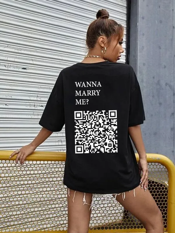 want_to_marry_me?_Unisex_Oversized_T-Shirt_-240_GSM_Pure_Terry_Cotton_(Black)