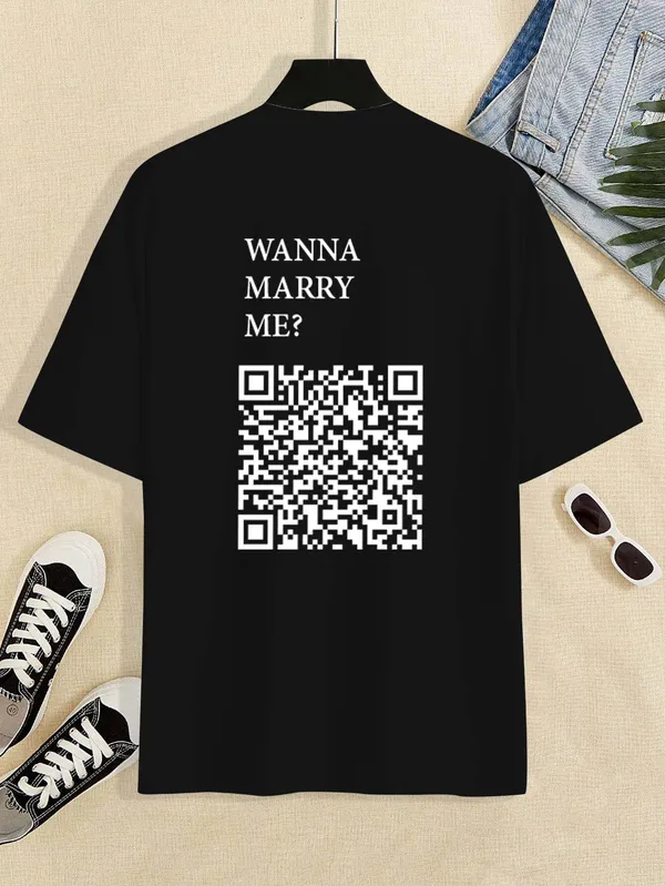 want_to_marry_me?_Unisex_Oversized_T-Shirt_-240_GSM_Pure_Terry_Cotton_(Black)
