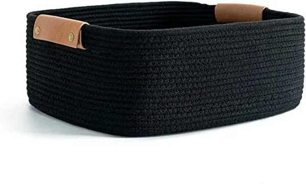 _Black_Stylish_Jute_Basket:_Elegant,_Durable_Home_Storage