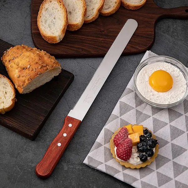 Pack_of_2,_14_Inch_Stainless_Steel_With_wooden_Handle_Serrated_and_Coarsed_Bread_Knife,_Pastry,_Cake_Knife