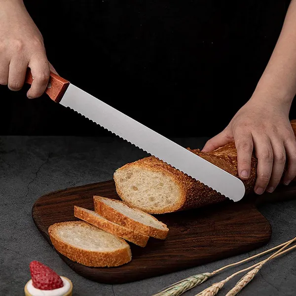 Pack_of_2,_14_Inch_Stainless_Steel_With_wooden_Handle_Serrated_and_Coarsed_Bread_Knife,_Pastry,_Cake_Knife