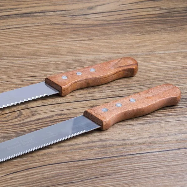 Pack_of_2,_14_Inch_Stainless_Steel_With_wooden_Handle_Serrated_and_Coarsed_Bread_Knife,_Pastry,_Cake_Knife