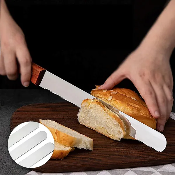 Pack_of_2,_14_Inch_Stainless_Steel_With_wooden_Handle_Plain_and_Coarsed_Bread_Knife,_Pastry,_Cake_Knife