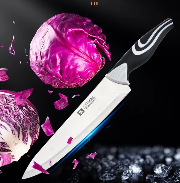 Pack_of_2,_Stainless_Steel_Professional_Kitchen_Knife_Set/Meat_Knife/Chef_Knife_with_Non-Slip_Handle_High_Carbon_Steel_Knife(Black)