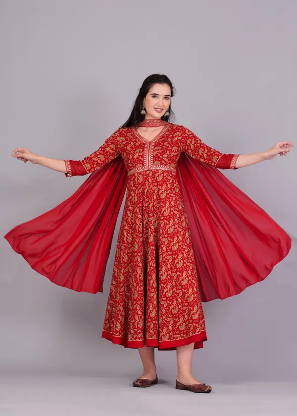 Red_&_Gold_Wedding_Wear_Embellished_Anarkali_Kurta