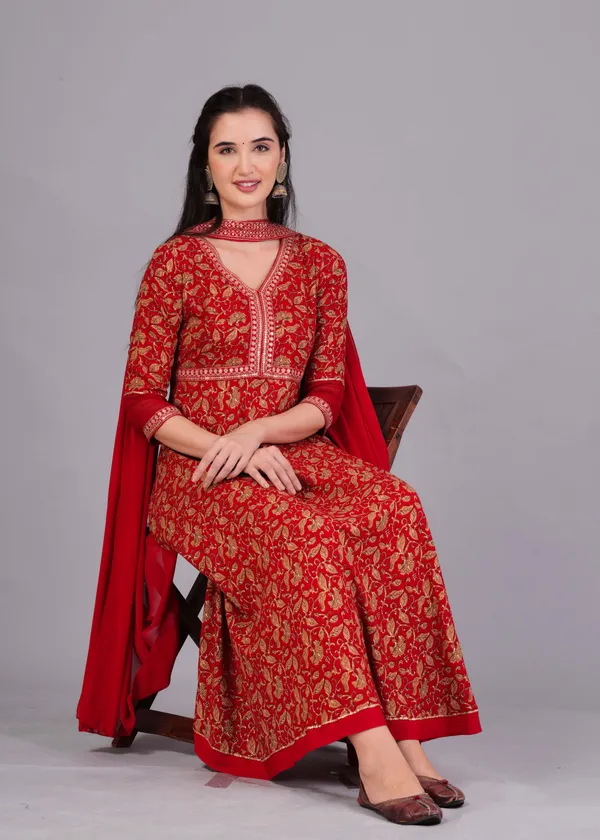 Red_&_Gold_Wedding_Wear_Embellished_Anarkali_Kurta