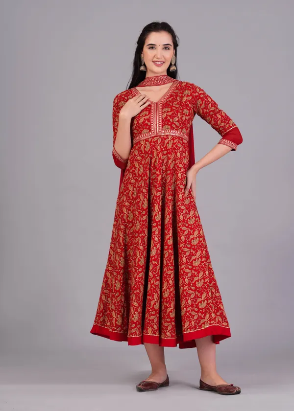 Red_&_Gold_Wedding_Wear_Embellished_Anarkali_Kurta