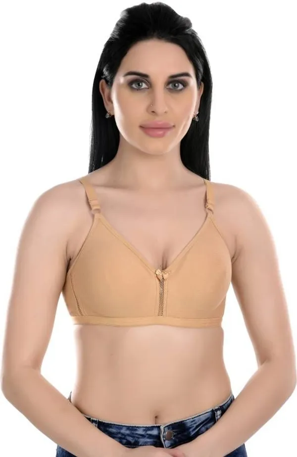 Beige_Non-Padded_Seamless_Bra_For_Women