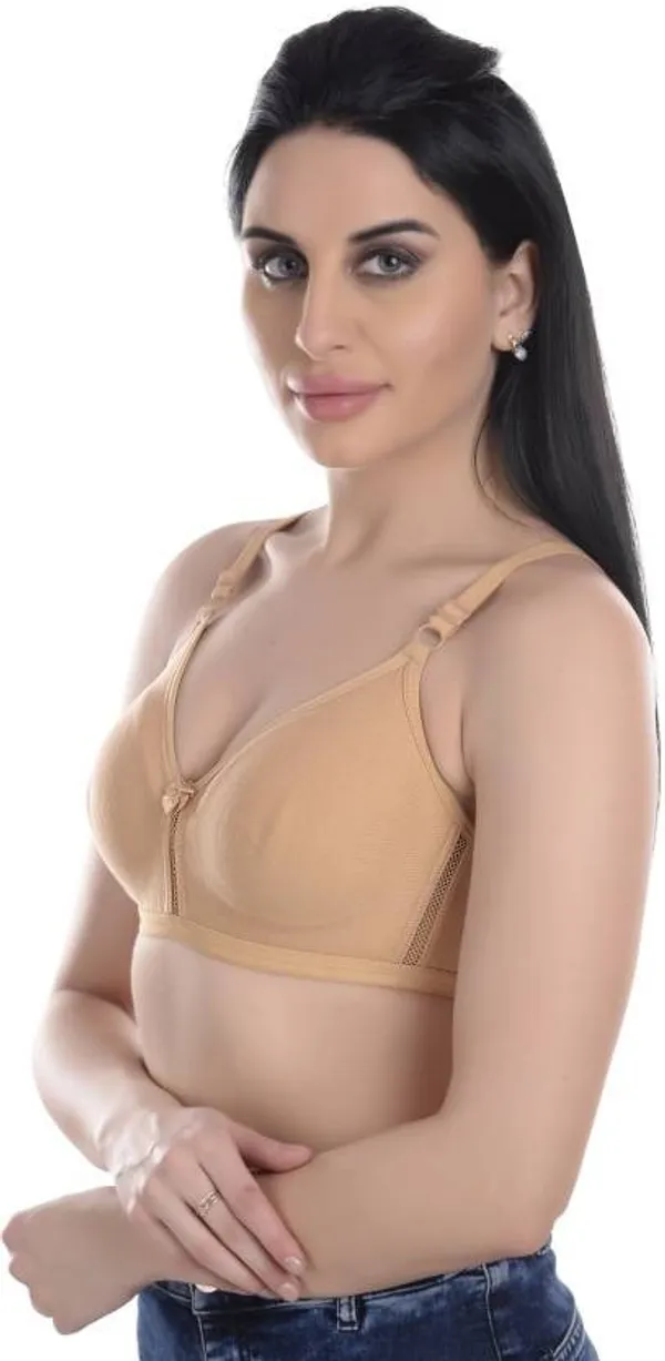 Beige_Non-Padded_Seamless_Bra_For_Women