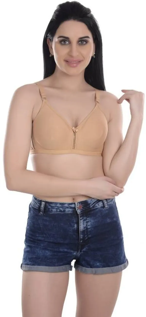 Beige_Non-Padded_Seamless_Bra_For_Women