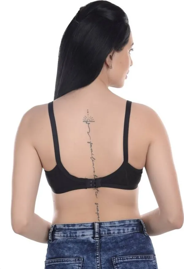 Black_Full_Coverage_Wirefree_Seamless_Cotton_Blend_Bra_For_Women