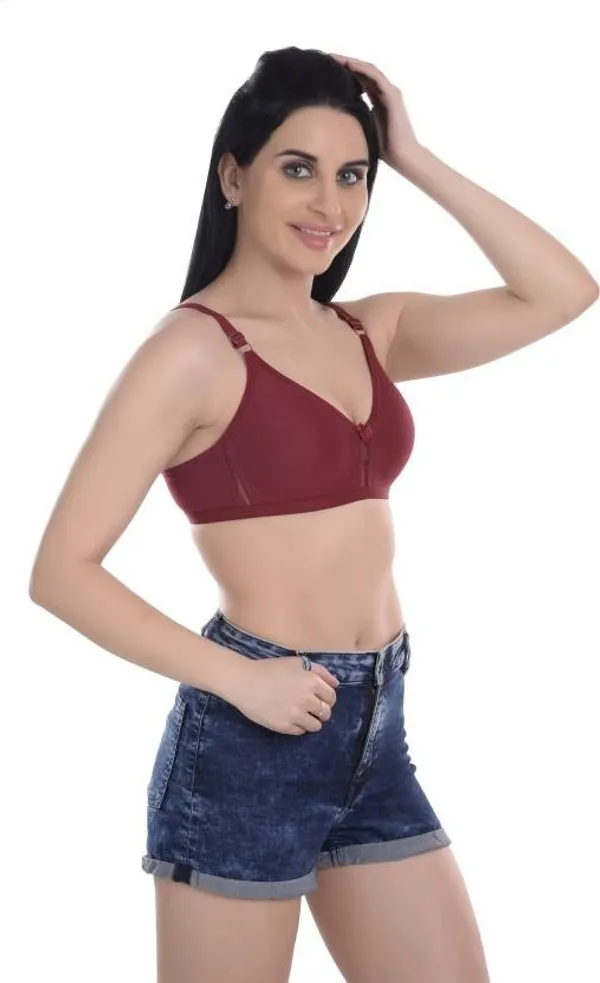 Maroon_Wireless_Seamless_Bra_For_Non-Padded_Women