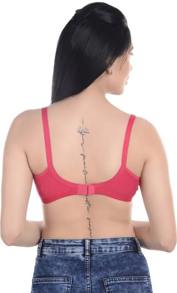 Pink_Cotton_Seamless_Wirefree_Non-Padded_Women'S_Bra