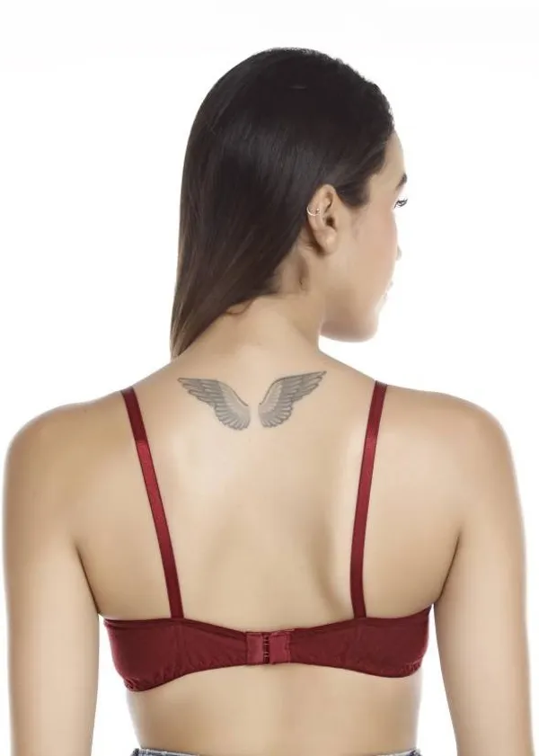 Maroon_Cotton_Wirefree_Colorblock_Seamless_Non-Padded_Bra