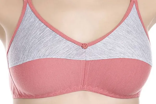 Peach_Colorblock_Seamless_Wirefree_Non-Padded_Cotton_Bra
