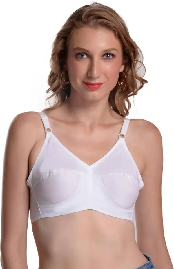 White_Cotton_Blend_Seamless_Wirefree_Full_Coverage_Bra