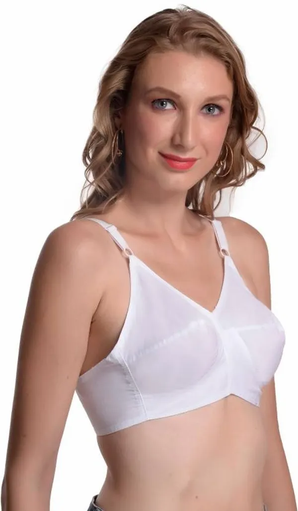 White_Cotton_Blend_Seamless_Wirefree_Full_Coverage_Bra