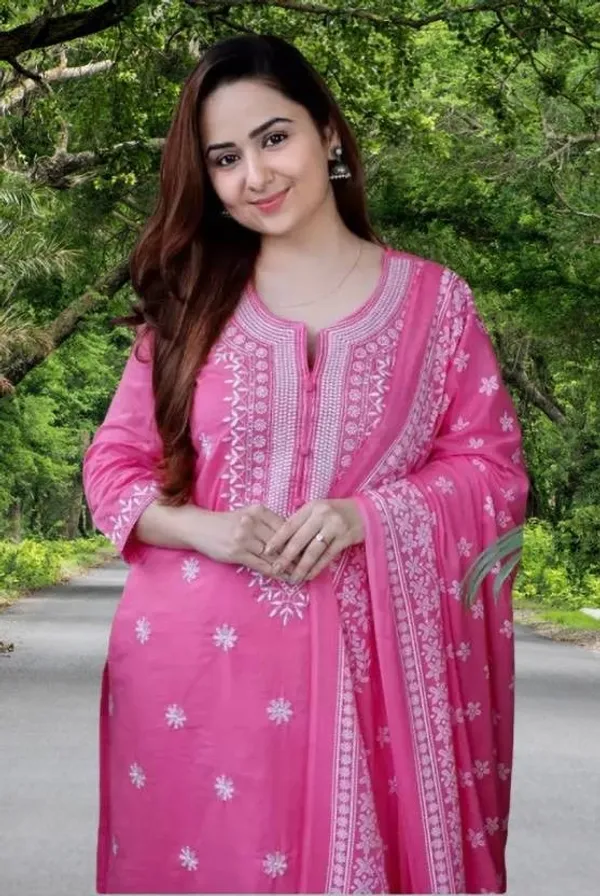 Purple_Viscose_Rayon_Round_Neck_Kurta_Set_For_Women