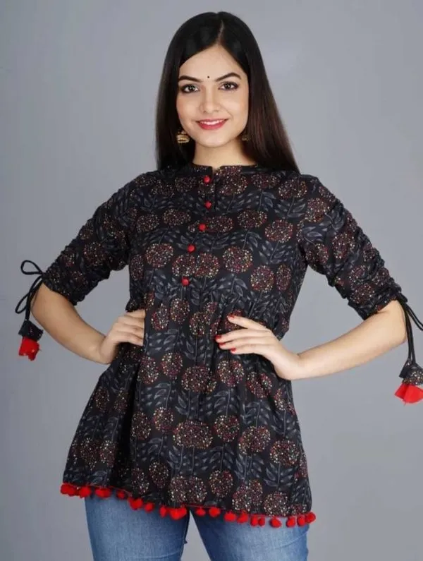 Black_Viscose_Rayon_Mandarin_Collar_Casual_Top