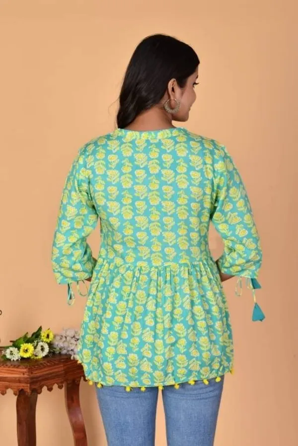 Light_Green_Viscose_Rayon_Regular_Top_With_Mandarin_Collar