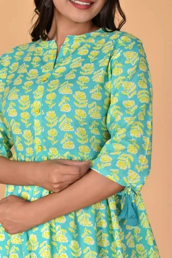 Light_Green_Viscose_Rayon_Regular_Top_With_Mandarin_Collar