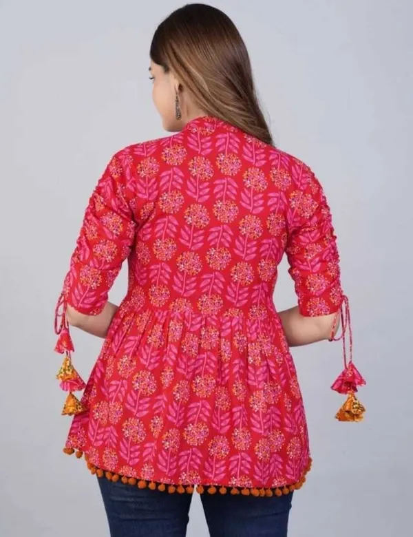 Pink_Viscose_Rayon_Mandarin_Collar_Casual_Top