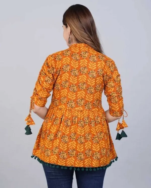 Yellow_Viscose_Rayon_Regular_Fit_Casual_Mandarin_Collar_Top