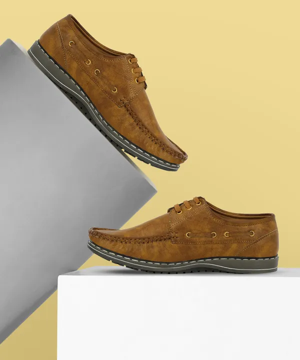 Loafers__Beige_Lace-Ups_For_Men