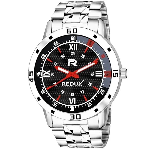 Redux Black Analog Dial Date Watch For Men With 6 Months Warranty Price in India Buy Redux Black Analog Dial Date Watch For Men With 6 Months Warranty online at undefined